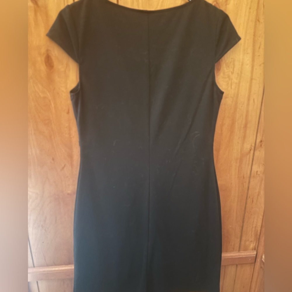 LOVINGLY WORN BLACK DRESS WITH GOLD STUDS - Picture 5 of 5